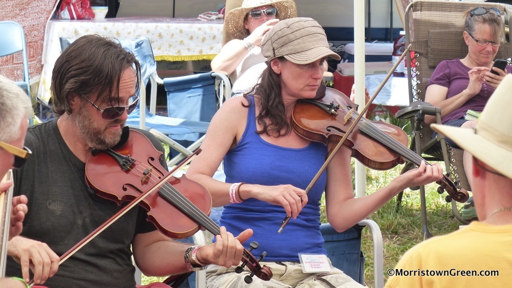 Luke Halpin and Stephanie Bettman at the Falcon Ridge Folk Festival, August 2016.  Photo by Kevin Coughlin