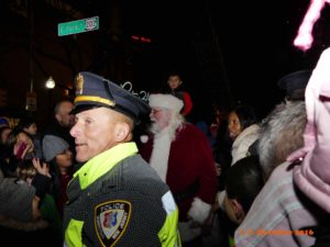 Office Matt Rawding with Santa at the 2016 kickoff to the Christmas Festival at the Morristown Green. Photo by Jeff Sovelove