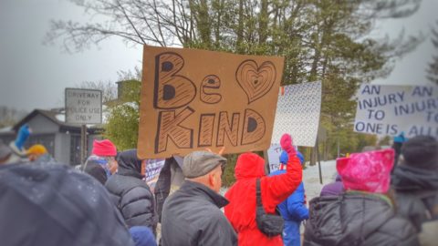 'No hate, no fear' rally in Morristown, March 18, 2017. Photo by Nicole