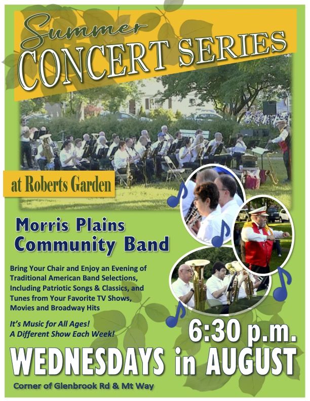Morris Plains Community Band free summer concerts kick off Aug. 5 - Morristown Green